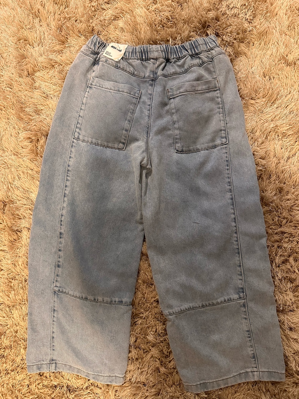 Miss Love Super Soft Tencel Barrel Denim Look Pants M - Picture 2 of 8